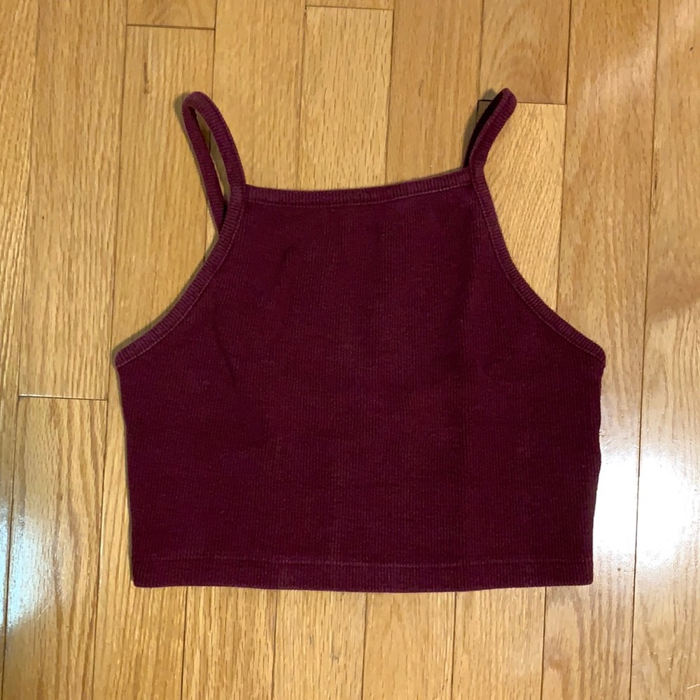 Ribbed crop top | red | forever 21